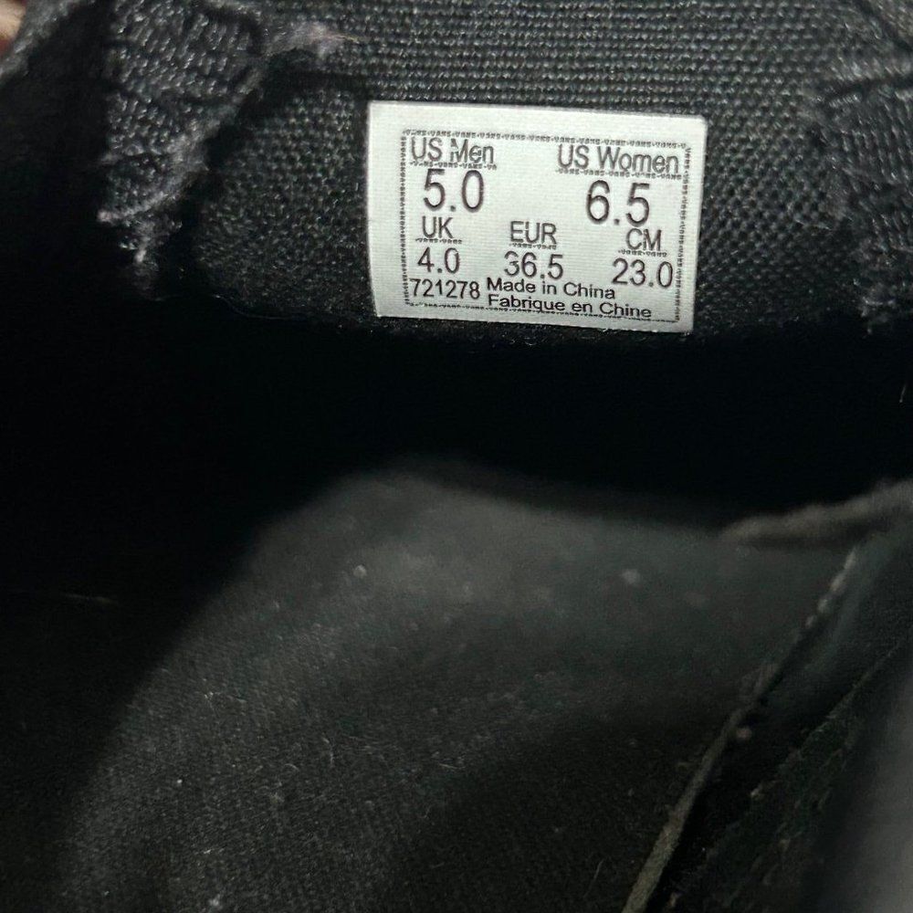 Vans Asher Perforated Leather Women’s Shoes size 6.5 Black - Picture 8 of 8